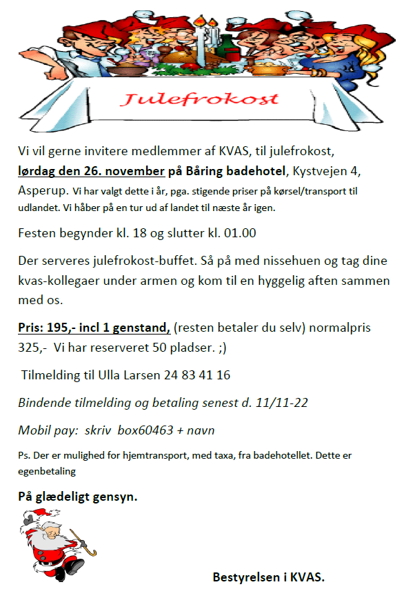 KVAS Julefrokost 2022